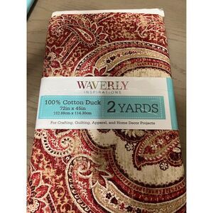2 yards of Waverly 100% Cotton Duck Fabric Un-cut